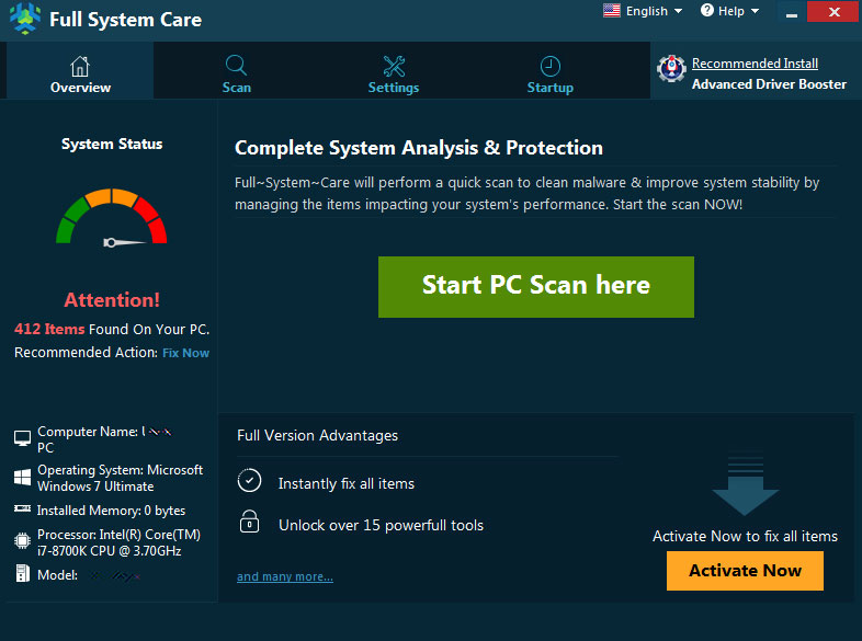 Full System Care PUP