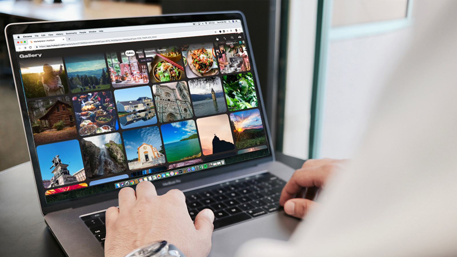 Person using a Macbook Air