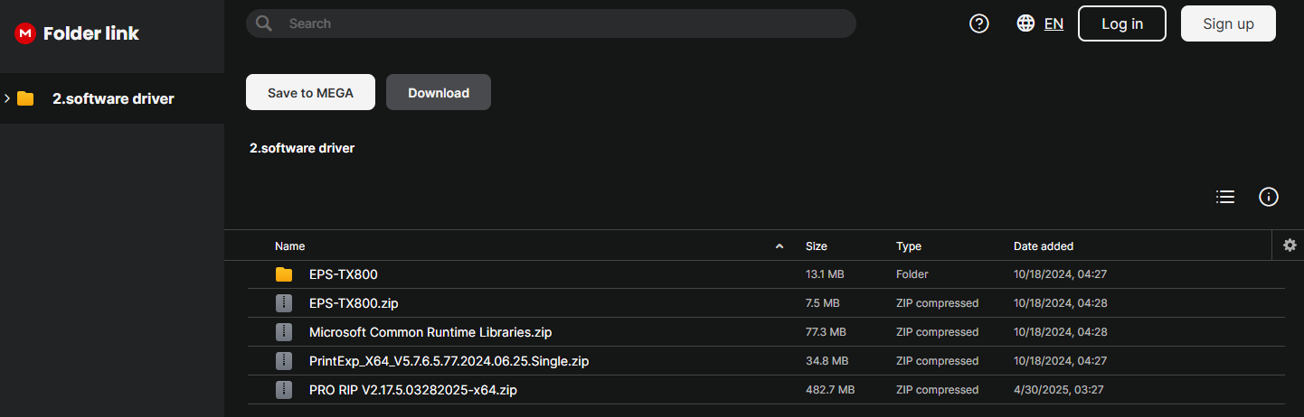 Files hosted on Mega.nz